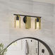 U Turn 3 Light 18 inch Matte Black Vanity Light Wall Light