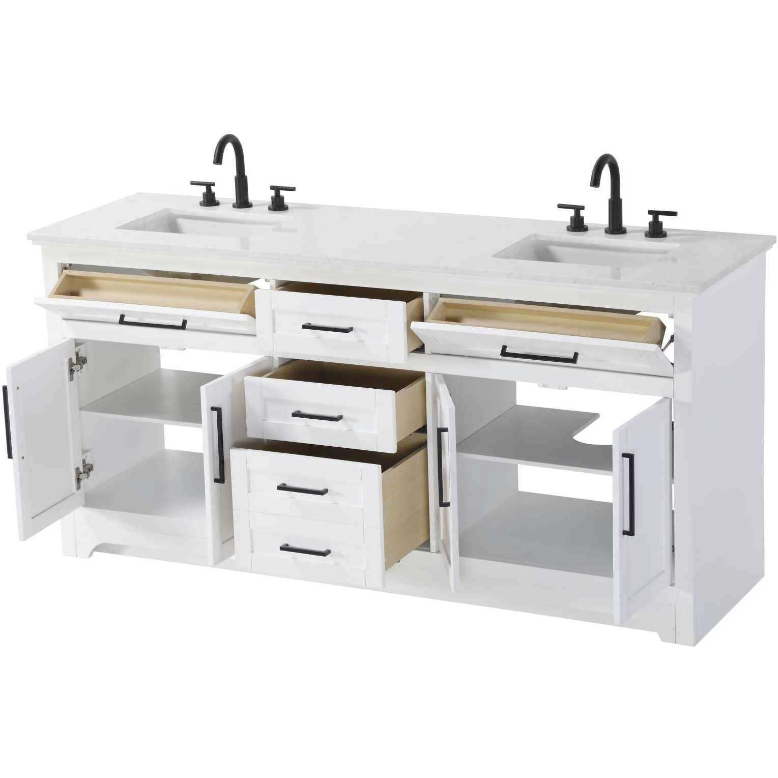 Remington 72 X 35 inch White Bathroom Vanity Cabinet