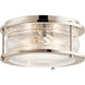 Ashland Bay 2 Light 12 inch Polished Nickel Flush Mount Light Ceiling Light