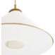 Norfolk 1 Light 20.5 inch White and Antique Brass Pendant Ceiling Light