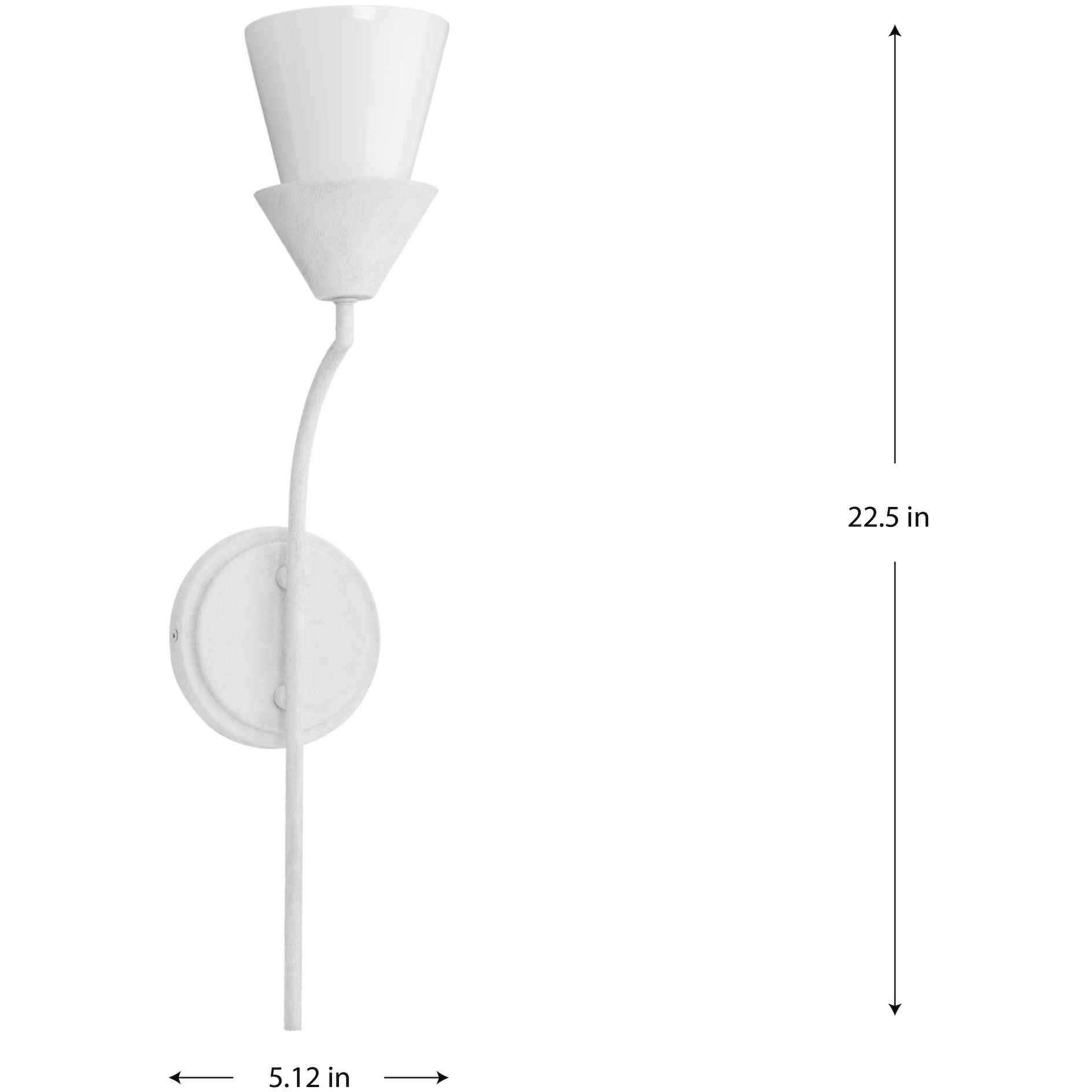 Pinellas 1 Light 5.12 inch White Plaster Wall Bracket Wall Light, Design Series