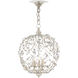 Crystal Bud 3 Light 13 inch Silver Granello Chandelier Ceiling Light