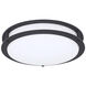 EnviroLite LED 16 inch Matte Black Flush Mount Ceiling Light