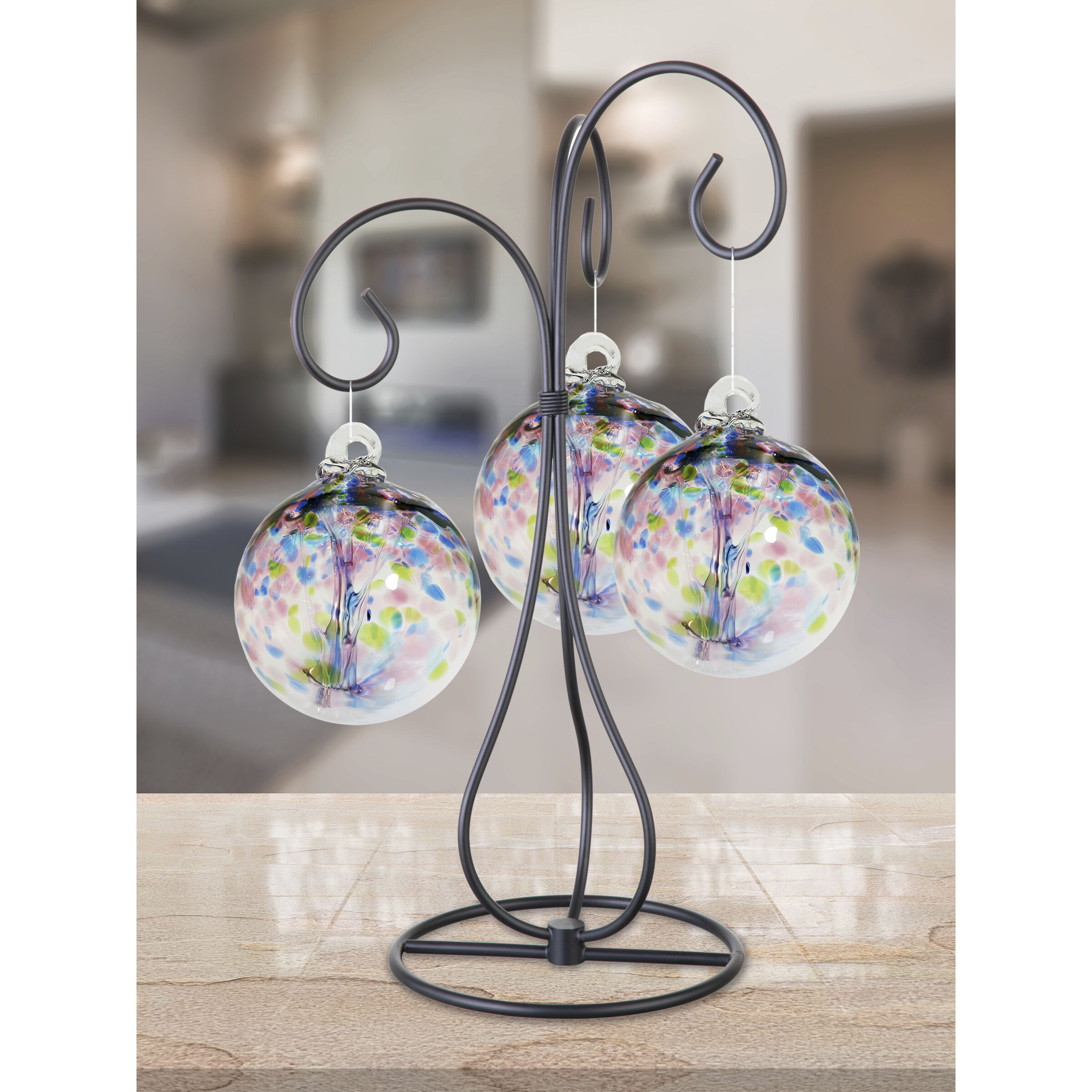 Tree Of Life Multi-color Art Glass Orb