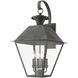 Wentworth 4 Light 15 inch Charcoal Outdoor Extra Large Wall Lantern Wall Light, Extra Large