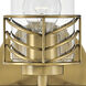 Della 3 Light 24 inch Lacquered Brass Vanity Light Wall Light