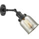 Franklin Restoration Small Bell 1 Light 5 inch Matte Black Sconce Wall Light in Silver Plated Mercury Glass, Franklin Restoration