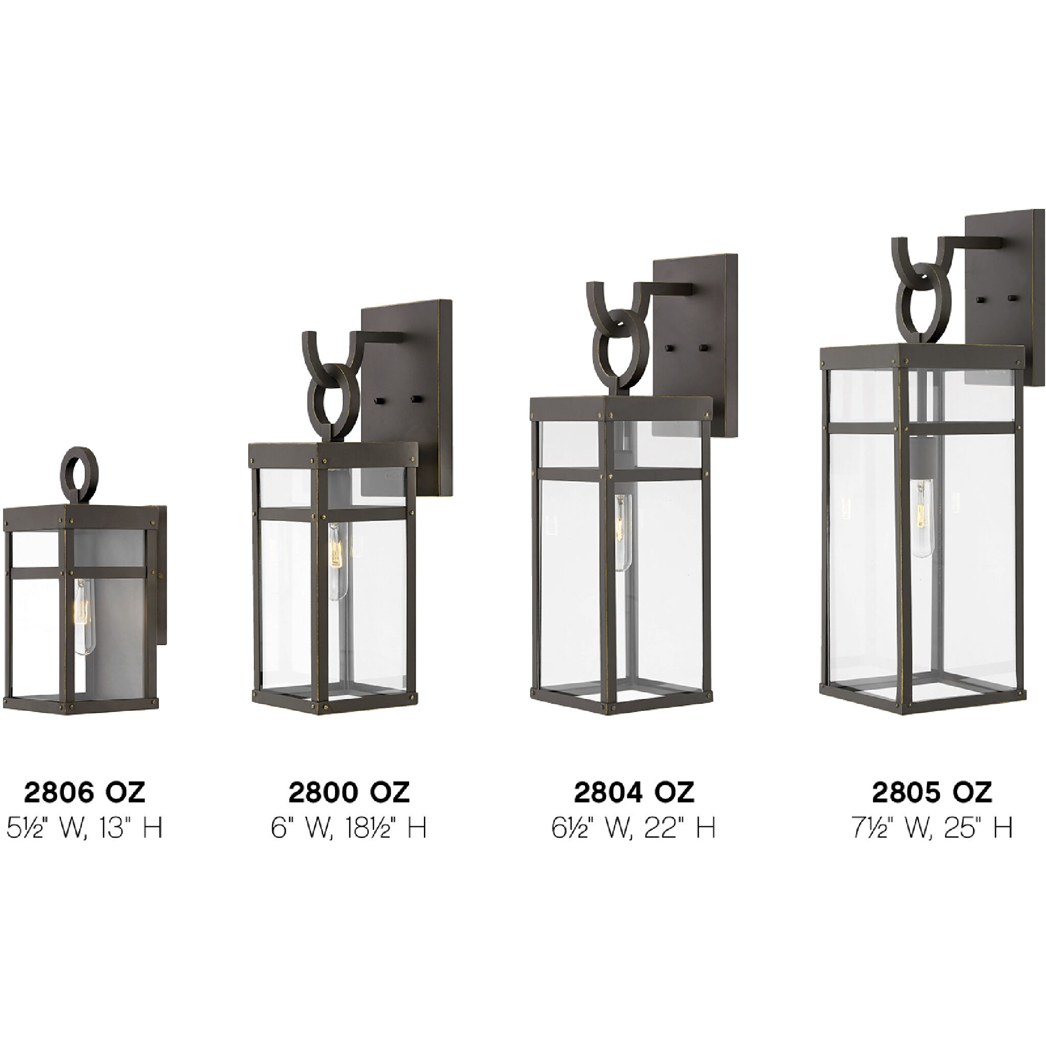 Estate Series Porter Outdoor Wall Mount Lantern in Oil Rubbed Bronze, Non-LED, Open Air