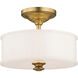 Harbour Point 2 Light 14 inch Liberty Gold Semi Flush Mount Ceiling Light