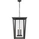 Seoul 4 Light 18 inch Black Outdoor Chain Mount Ceiling Fixture