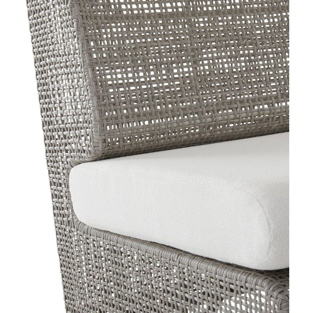 Dupont Pearl and Weathered Gray Outdoor Sofa