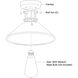 Canton LED 11.5 inch Black and Matte White Semi-Flush Mount Ceiling Light