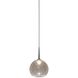 Bobo LED 4 inch Matte Chrome Small Pendant Ceiling Light in Clear Glass