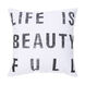 Typography 18 X 18 inch White/Black Pillow Cover