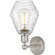Edison Cindyrella 1 Light 6 inch Brushed Satin Nickel Sconce Wall Light in Seedy Glass