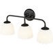 Dorinda Vanity Wall Light in Matte Black