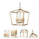 Kennedy 6 Light 20 inch Antique Gold Foyer Pendant Ceiling Light