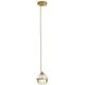 Noble 1 Light 6 inch Antique Brass Pendant Ceiling Light
