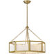 Veleta 8 Light 36 inch Lacquered Brass Chandelier Ceiling Light, Drum