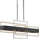 Adagio 6 Light 38 inch Matte Black Island Chandelier Ceiling Light, Design Series
