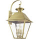 Wentworth 4 Light 28 inch Natural Brass Outdoor Extra Wall Lantern, Extra Large