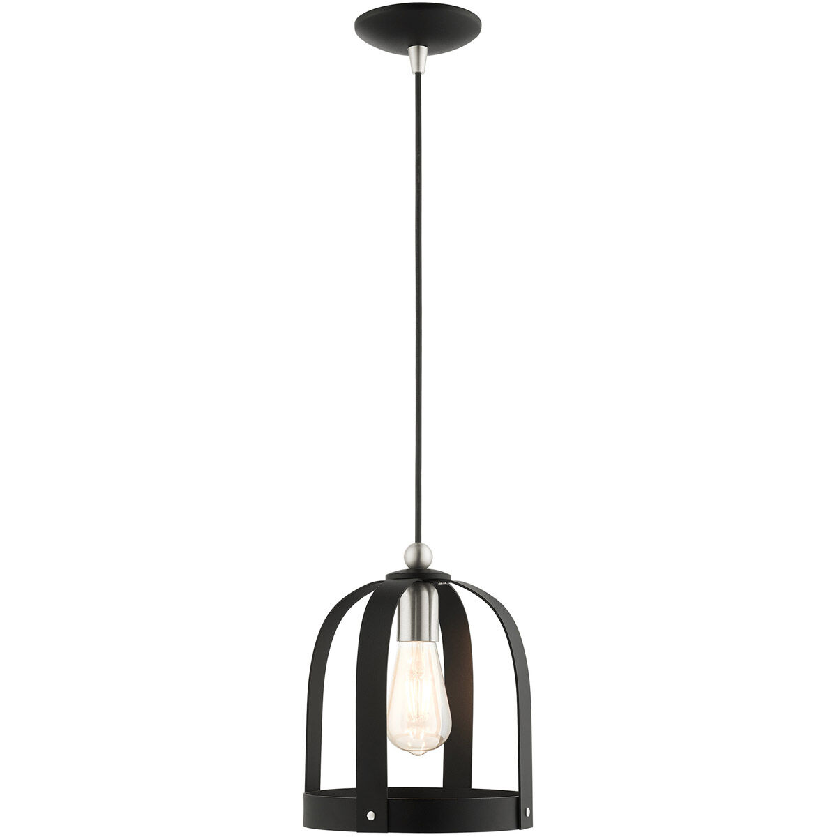 Stoneridge 1 Light 9 inch Textured Black Mini Pendant Ceiling Light