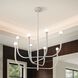 Dahlia LED 36 inch Plaster White Chandelier Ceiling Light