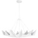 Clam 12 Light 37.5 inch White Chandelier Ceiling Light