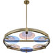 Optics 6 Light 36 inch Winter Brass Chandelier Ceiling Light