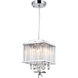 Easton 4 Light 8 inch Chrome with Clear Crystal Mini Pendant Ceiling Light