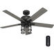 Astwood II 52 inch Matte Black with Dark Gray Oak and Matte Black Blades Ceiling Fan