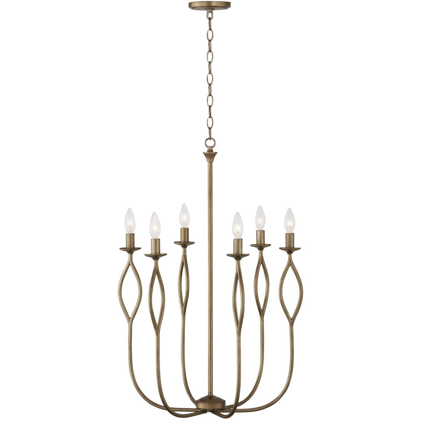 Cohen 6 Light 22 inch Mystic Luster Chandelier Ceiling Light