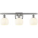Ballston White Venetian 3 Light 26 inch Brushed Satin Nickel Bath Vanity Light Wall Light