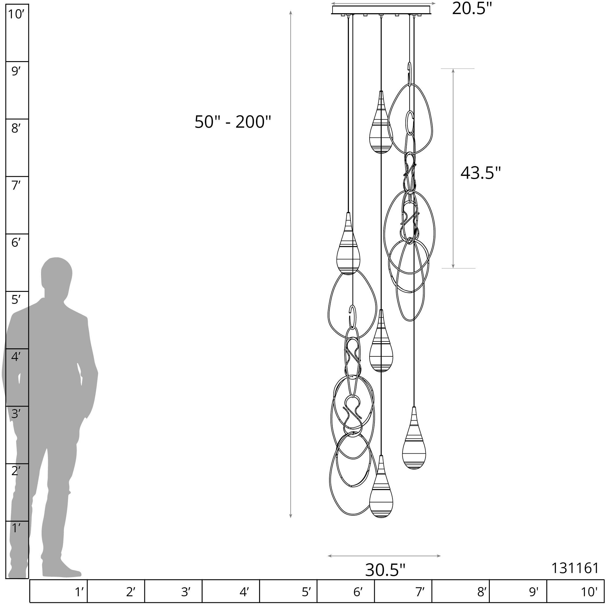 Lyric 5 Light 30.5 inch Ink Multi-Light Pendant Ceiling Light