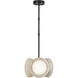 Alonso Pendant Ceiling Light in Urban Bronze and Alabaster
