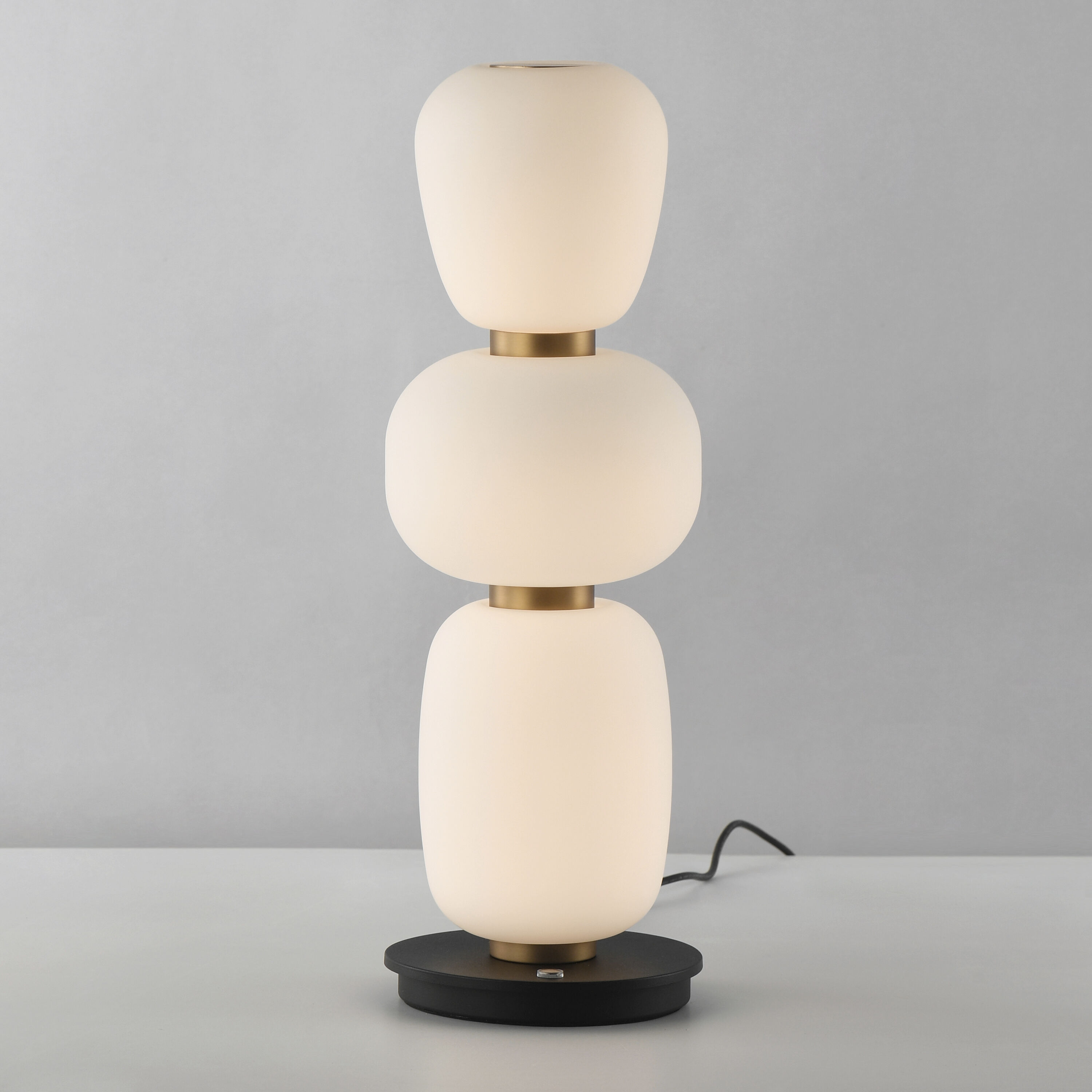 Soji LED 4.75 inch Black and Gold Single Pendant Ceiling Light in Black/Gold, Satin White