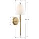 Riverdale Bath Sconce Wall Light in Aged Brass