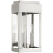 York 2 Light 16 inch Brushed Nickel Outdoor Wall Lantern