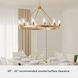Hartland 12 Light 44 inch Alturas Gold Chandelier Ceiling Light, Extra Large