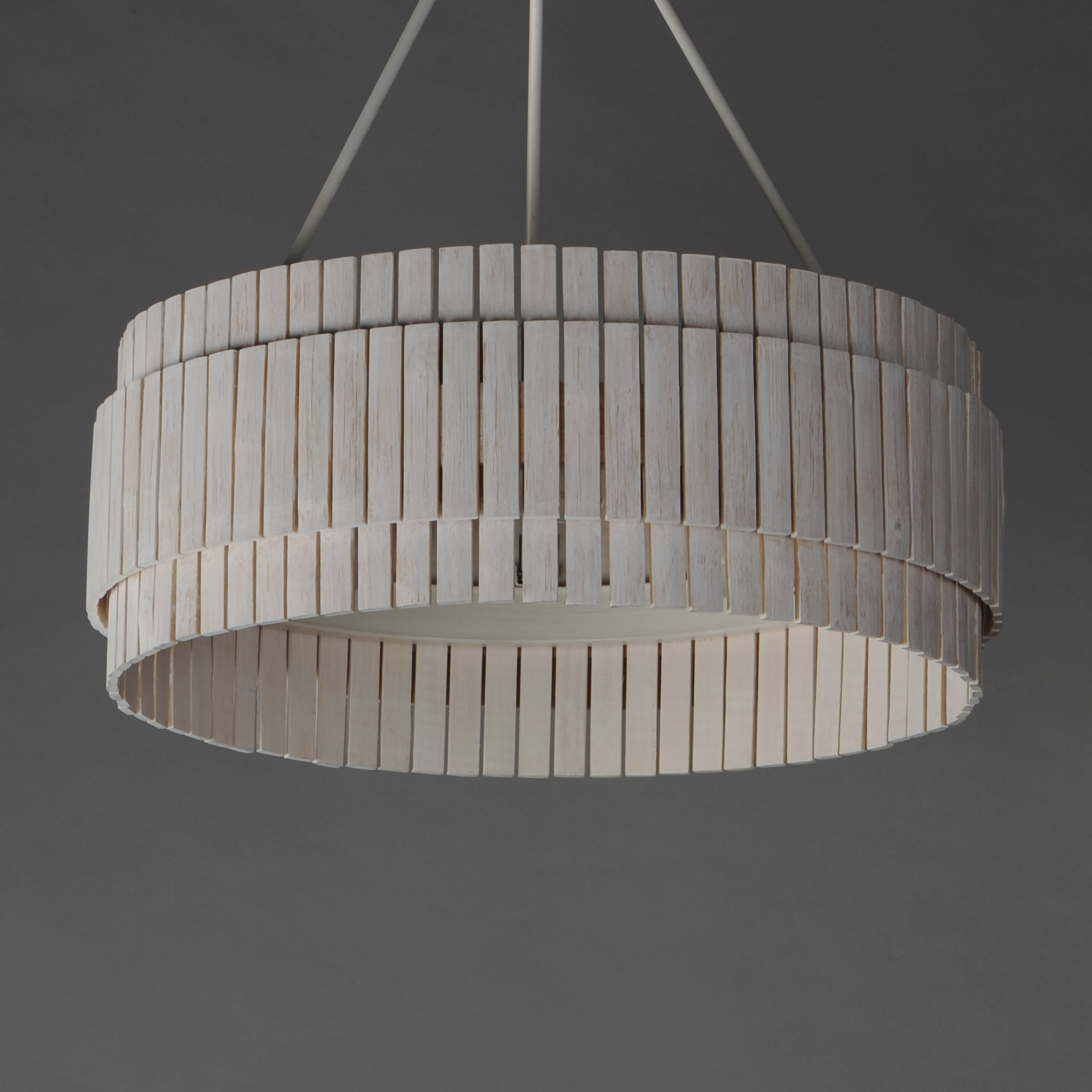 Satori 3 Light 24 inch Ecru Flush Mount Ceiling Light