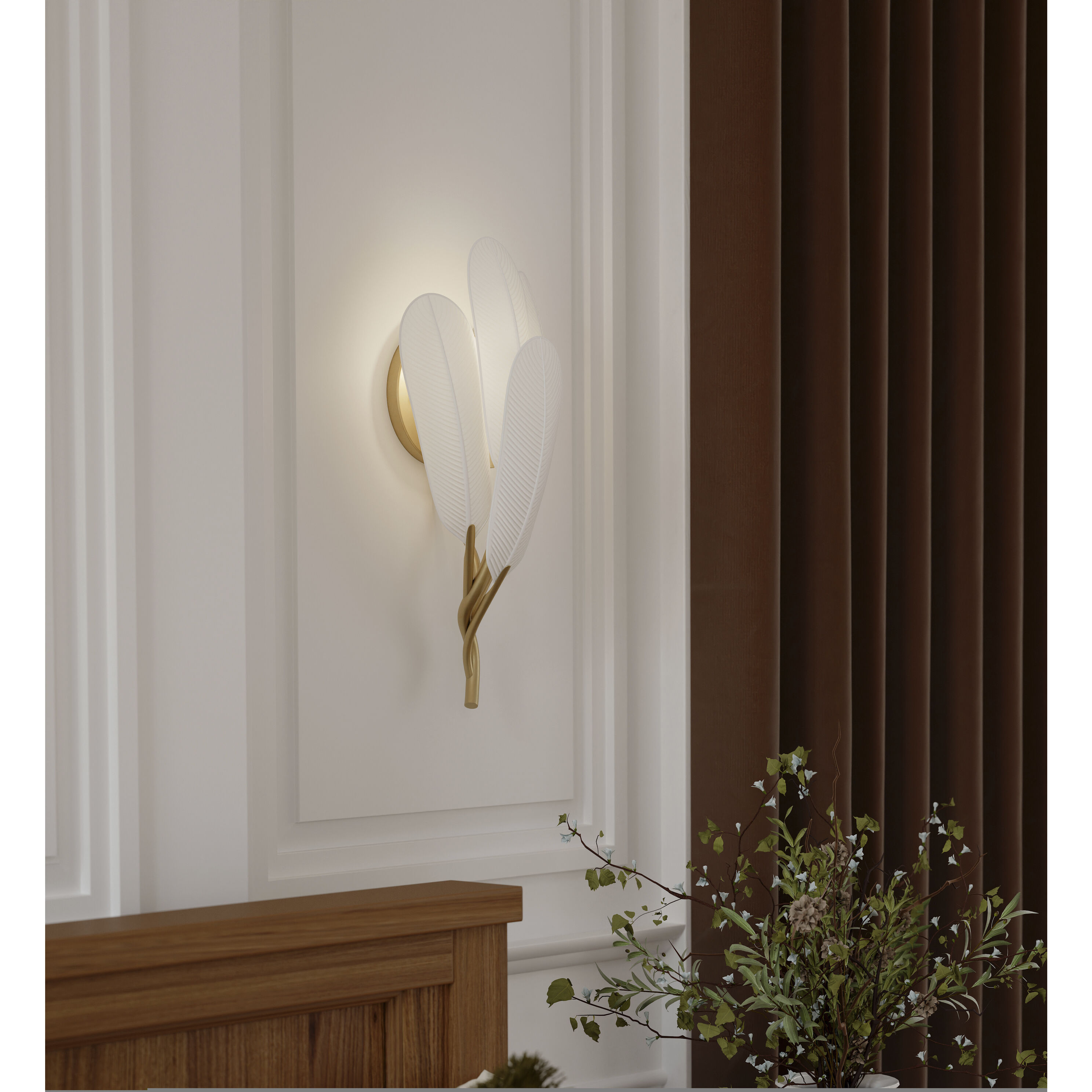 Vellinor 1 Light 7 inch Painted Legacy Brass Wall Sconce Wall Light