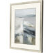 Echoes of the Sea Blue and Gray and Green and White Framed Art