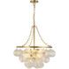 Alora Mood Faye 6 Light 24.13 inch Brushed Gold Chandelier Ceiling Light in Clear Ribbed Glass