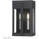 Berksford 2 Light 12 inch Black with Brushed Nickel Candles Outdoor Wall Lantern