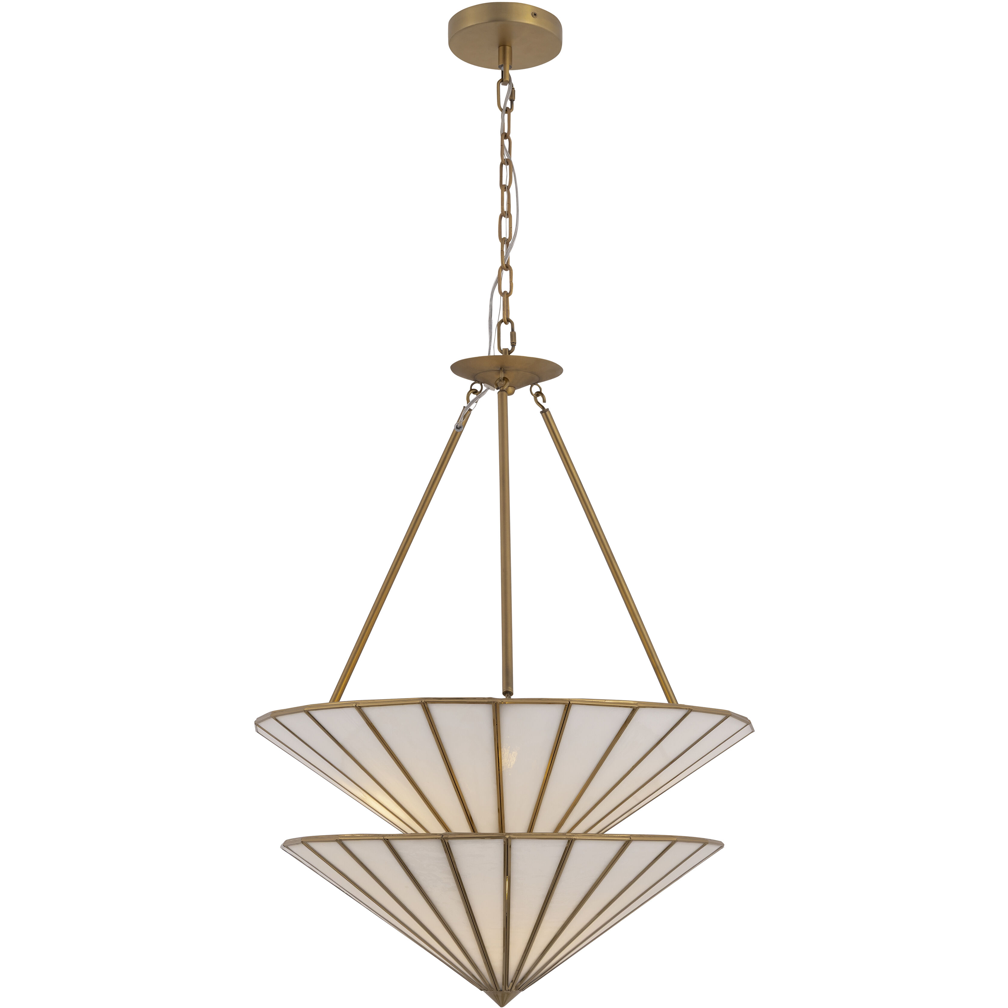Jaxen 3 Light 24.5 inch Legacy Brass Pendant Ceiling Light