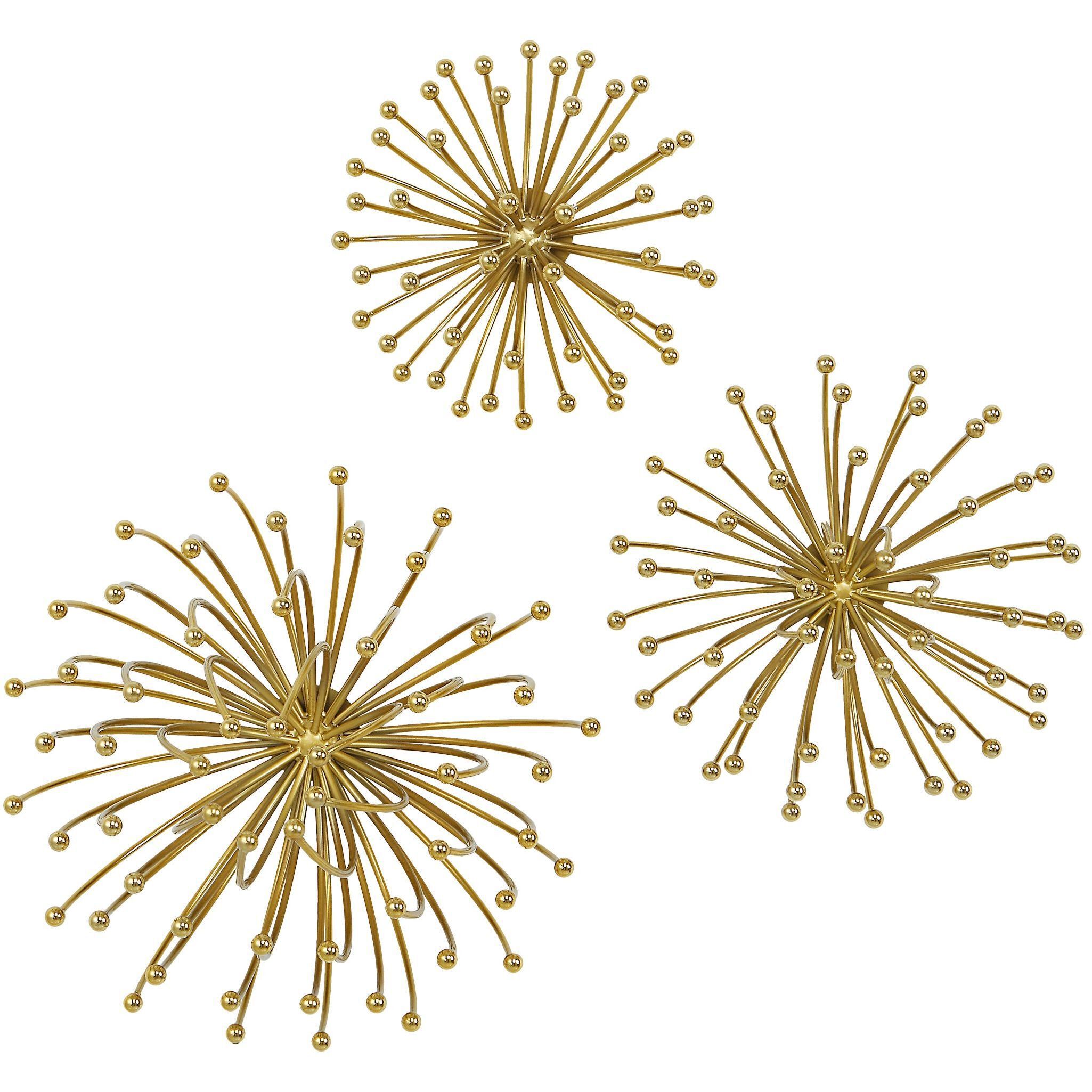 Aga 11 X 7 inch Metal Wall Decor, Set of 3