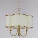 Clover 4 Light 20 inch Satin Brass Chandelier Ceiling Light