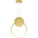 Pulley LED 8 inch Satin Gold Mini Pendant Ceiling Light
