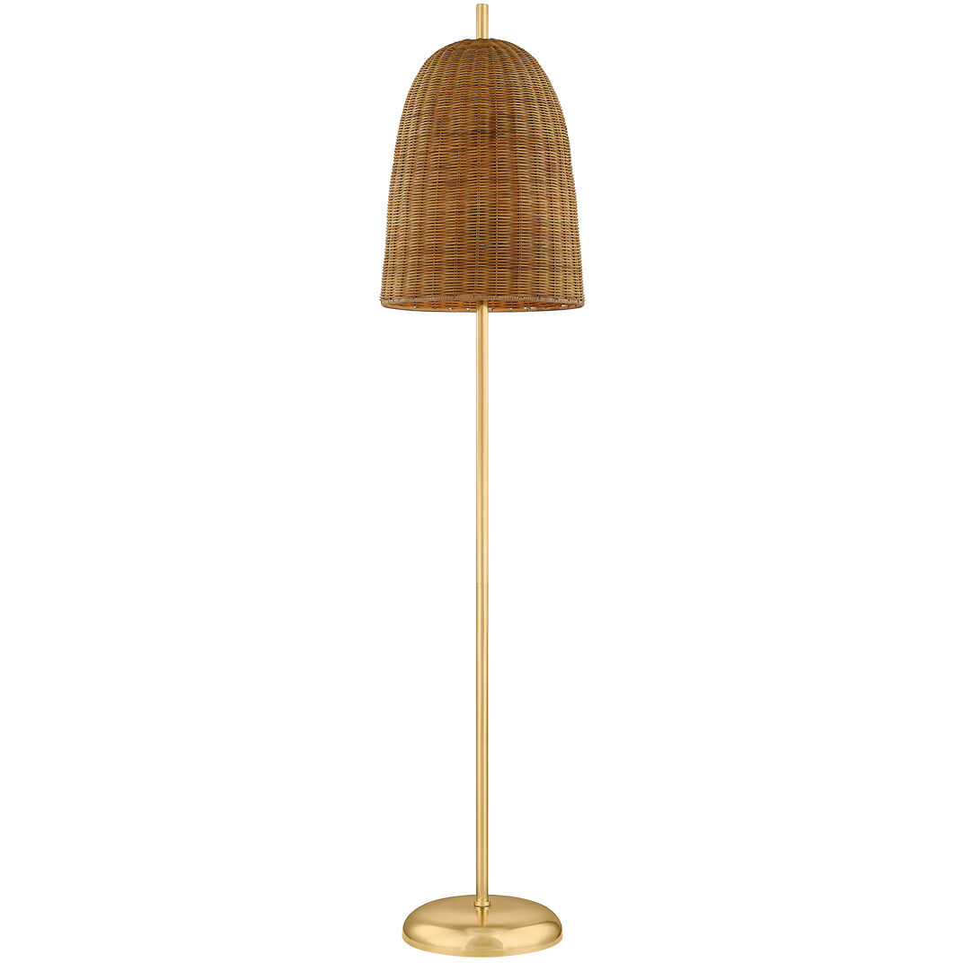 Beatrice 64 inch 25.00 watt Aged Brass Floor Lamp Portable Light