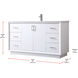 Hayes 60 X 22 X 35 inch White Vanity Sink Set